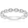 thumbnail image 1 of 3/8ct Vintage Diamond Stackable Wedding Ring Womens Stackable Band 14k Gold, 1 of 4