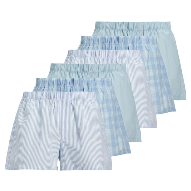 JACK&JONES boxers tejidos para hombre, pack de 6 - JACMILANO WOVEN BOXERS 6 PACK , algodón Azul claro L (Large)