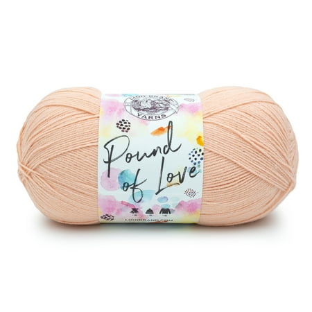 UPC: 0842093130185 | Lion Brand Yarn Pound of Love Pink Salt 1 Pound Medium Premium Acrylic Pink Yarn 1 Pack