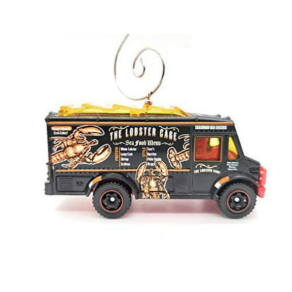 Chow Wagon Food Truck Custom Christmas Ornament 1:64 Diecast Black