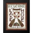 thumbnail image 2 of Shamp, Cindy 12x14 Black Modern Framed Museum Art Print Titled - Lake House Welcome, 2 of 5