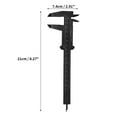 thumbnail image 6 of Unique Bargains 1 Pc Mini Eyebrow Measuring Ruler Double Scale Aliper Measuring Tool 8.27"x2.91" Black, 6 of 7