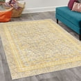thumbnail image 2 of Vintage Decorative Rug, Pastel Blossoming and Burgeoning Ethnic Flowers in Bohemian Details, Quality Carpet for Bedroom Dorm and Living Room, 6 Sizes, Yellow Beige, by Ambesonne, 2 of 4