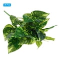 thumbnail image 3 of Uxcell Plantas de Verdura Artificial, 7 Ramilletes de Planta Verde con Hojas de Scindapsus y Tallos de Hierba para el Hogar, Verde 8 Pcs, 3 of 6