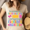 thumbnail image 4 of Teacher Graphic T-Shirt, Spanish Quote, Big Heart to Shape Young Minds, Unisex Tee, Gold, Size M, 4 of 6