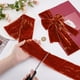 thumbnail image 3 of Cinta de terciopelo de 7,6 cm (3 pulgadas), 2,7 m (3 yardas), cinta rústica con flecos, ideal para regalos de boda, ramos de novia, envoltorios de regalos y decoración de fiestas. Color rojo oscuro., 3 of 9