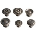 thumbnail image 1 of Tirador de bronce simple moderno para cajón de un solo orificio, manija redonda para puerta de gabinete de estilo antiguo europeo, manija de un solo orificio, 1 of 1