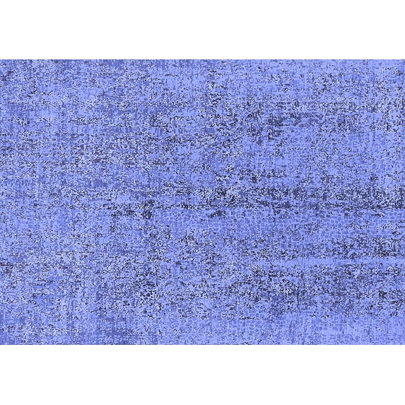Ahgly Company Machine Washable Indoor Rectangle Oriental Blue Industrial Area Rugs, 7' x 9'