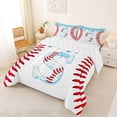 thumbnail image 2 of Manfei Personalized Initial S Full Size Comforter Sets 3-Piece,Baseball Sport Bedding Sets, 2 of 6