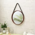 thumbnail image 3 of Wall Mounted Mirror Decorative Farmhouse Circle Rustic Mirror with Hanging Rope for Bathroom Bedroom Living Room Entryway, 3 of 8