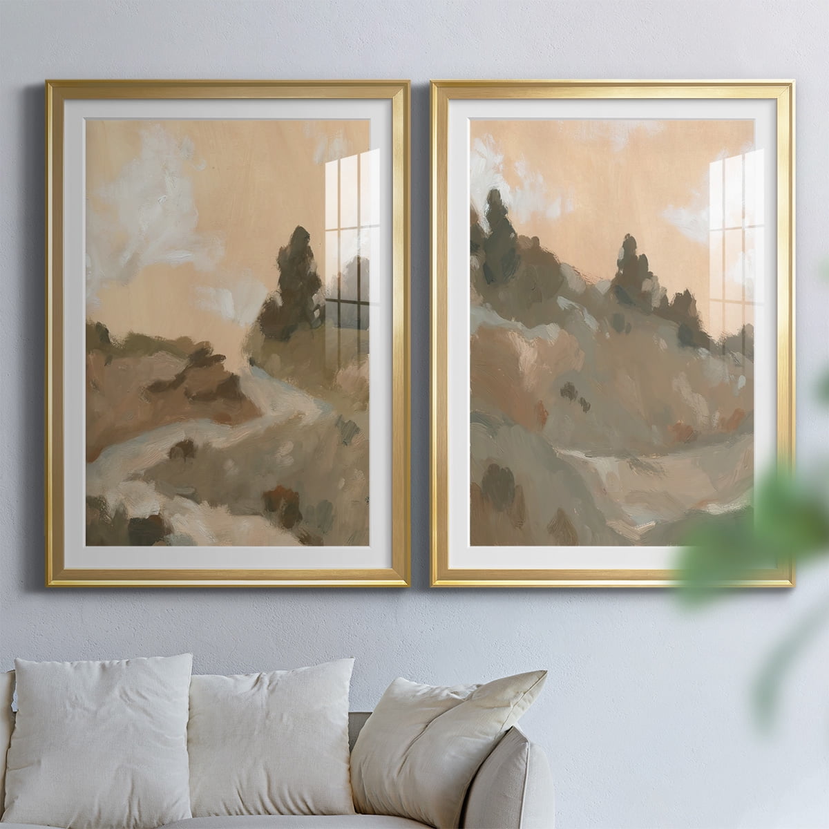 Wexford Home Hillside Walking Path I Premium Framed Print, 30.5" x 42.5" - Ready to Hang, Gold (Set of 2)