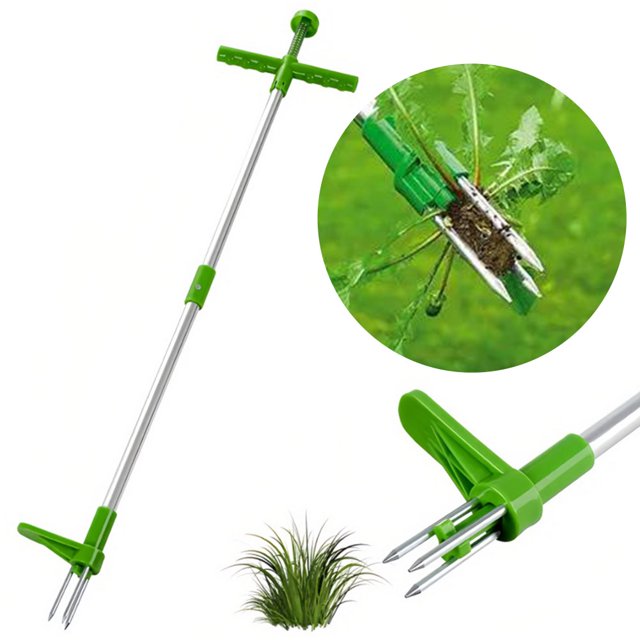 El Extractor Malezas Jardín DIY Se Dividir en Dos Secciones Desmalezador Silvestres Excavación Manual Tubo Aluminio