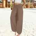thumbnail image 2 of Bovemsi Women's Casual Pants Trendy Harem Women High Waist Yoga Plus Size Loose Daily Lightweight Joggers Wide Leg Casual Pants with Pockets, 2 of 4