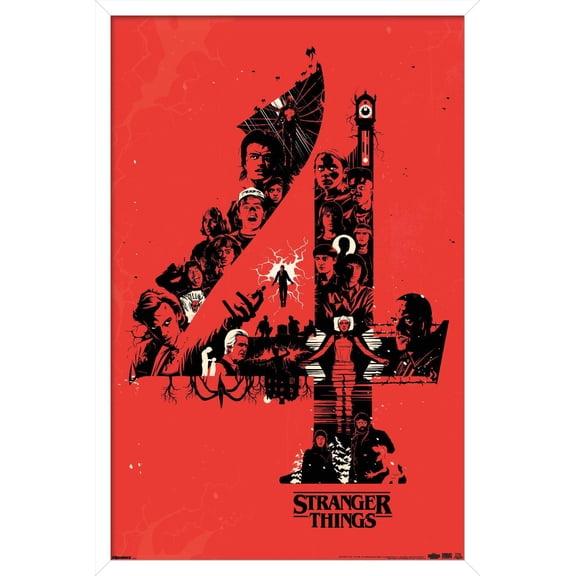 Netflix Stranger Things: Season 5 (2025) - Illustration 4 Wall Poster, 22.375" x 34" Framed