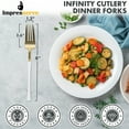 thumbnail image 6 of Impresserve Disposable Plastic White Gold Dinner Forks, Infinity Modern Design - 20 Count, 6 of 6