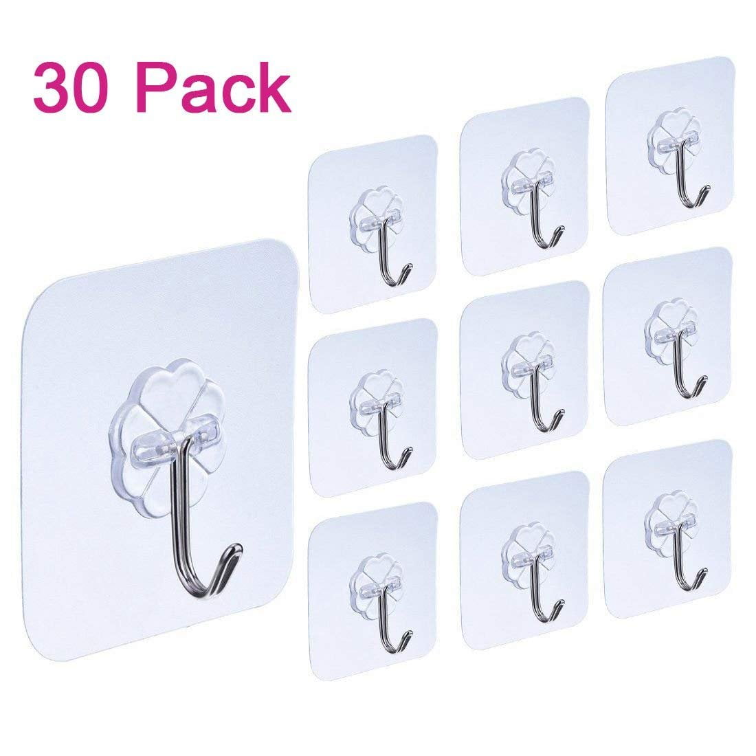 Suction Cup Hooks 68 Pieces Clear Silicon with Metal and Plastic Hooks 