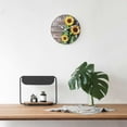 thumbnail image 5 of kjfeif Sunflower Kitchen Decor Round Wall Clock 14 Inch Silent Non Ticking Battery Operated Wood Clock for Women, Men, Boys & Girls Kids and Adults, Reusable, Party Supplies, 5 of 9