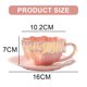 thumbnail image 2 of Taza de cerámica determinada de la taza y del platillo de café del pétalo 300ml taza de la venta al por mayor del té de tarde de la taza del regalo, 2 of 5