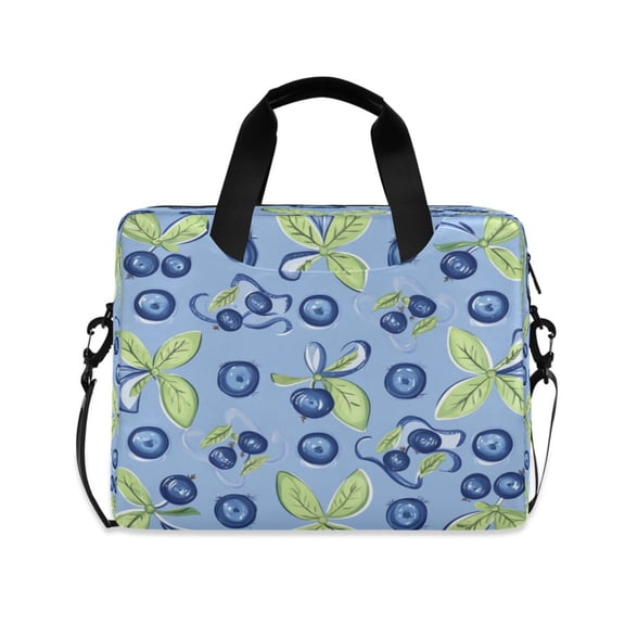 16" Laptop Tote Bag Laptop Sleeve Case Computer Briefcase for Work & Travel Blueberry and Ribbon