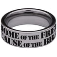 thumbnail image 4 of Home of the Free Because of the Brave Tungsten Carbide Ring, 4 of 9