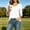 White, variant on Puntoco Women's 3/4 Sleeve Oversized T-Shirts V Neck Comfy Casual Tunic Tops Knit Side Basic Split Loose Fit Tees White XL