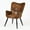 Brown Faux Suede, variant on Homy Casa Swivel Accent Chair, Adjustable Height, Lounge Chair for Vanity Patio Bedroom, Ivory