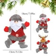 thumbnail image 3 of ZMKIAG Rustic Plush Christmas Ornament Set - Santa, Snowman, Reindeer & Tree Pendants with Santa Hat for Holiday Decor, Gift Exchange, Christmas Tree Hanging Decoration, 3 of 8