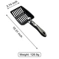 thumbnail image 3 of OAZOUF Stainless Steel Cat Little Scoop: Metal Cat Scooper with Ergonomic Handle & Buckle for Easy Waste Removal and Cleaning (Black), 3 of 12