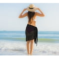 thumbnail image 2 of HAPPY BAY Women's Vacation Sarongs Short Beach Pareo Wrap Cover Ups One Size Black-Z206, 2 of 5