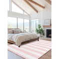 thumbnail image 2 of Pink and White Striped Area Rug for Bedroom 4x6 Ft Gradient Geometric Super Soft fuzzy Throw Rug Non-Slip Fluffy Plush Indoor Floor Carpet for Living Room Nursery Home Decor, 2 of 8