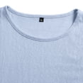 thumbnail image 7 of FINALGANG Mens Scoop Neck Short Sleeve Tee Soft Stretchy Relaxed Fit Plain Solid Color Everyday Basic Casual Top Versatile TShirts Blue M, 7 of 7
