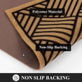 thumbnail image 3 of MeyJey Indoor Doormat 24"x36", Non Slip Door Mats for Inside Washable, Front Door Entry Rug for Entryway Indoor, Dirt Trapper Absorbent Welcome Floor Mats for Home Indoor, Black/Brown, 3 of 10
