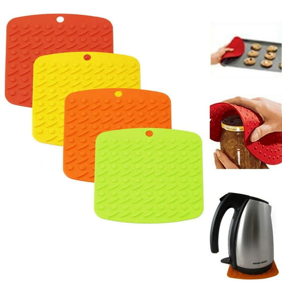 Silicone Pot Holders Non-Slip Trivet Mat Heat Resistant Oven Mitts Cooking Safe