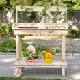thumbnail image 6 of CHEERFUN Wooden Garden Potting Bench with Shelves and Storage for Plants, Outdoor Workspace Table, 6 of 7
