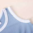 thumbnail image 5 of Penkiiy Newborn Infant Baby Girls Boys Sleeveless Ribbed Solid Knit Jumpsuit Clothes Newborn Baby 9-12 Months Blue on Clearance, 5 of 9