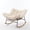 Cream White, variant on Vitarpatio Oversized Papasan Rocking Chair, Indoor Outdoor Rocking Chair Comfy Papasan Chair with Cushion, Metal Lounge Chair Rocker 450 lbs Heavy Duty Patio Papasan Egg Chair for Porch, Cream White