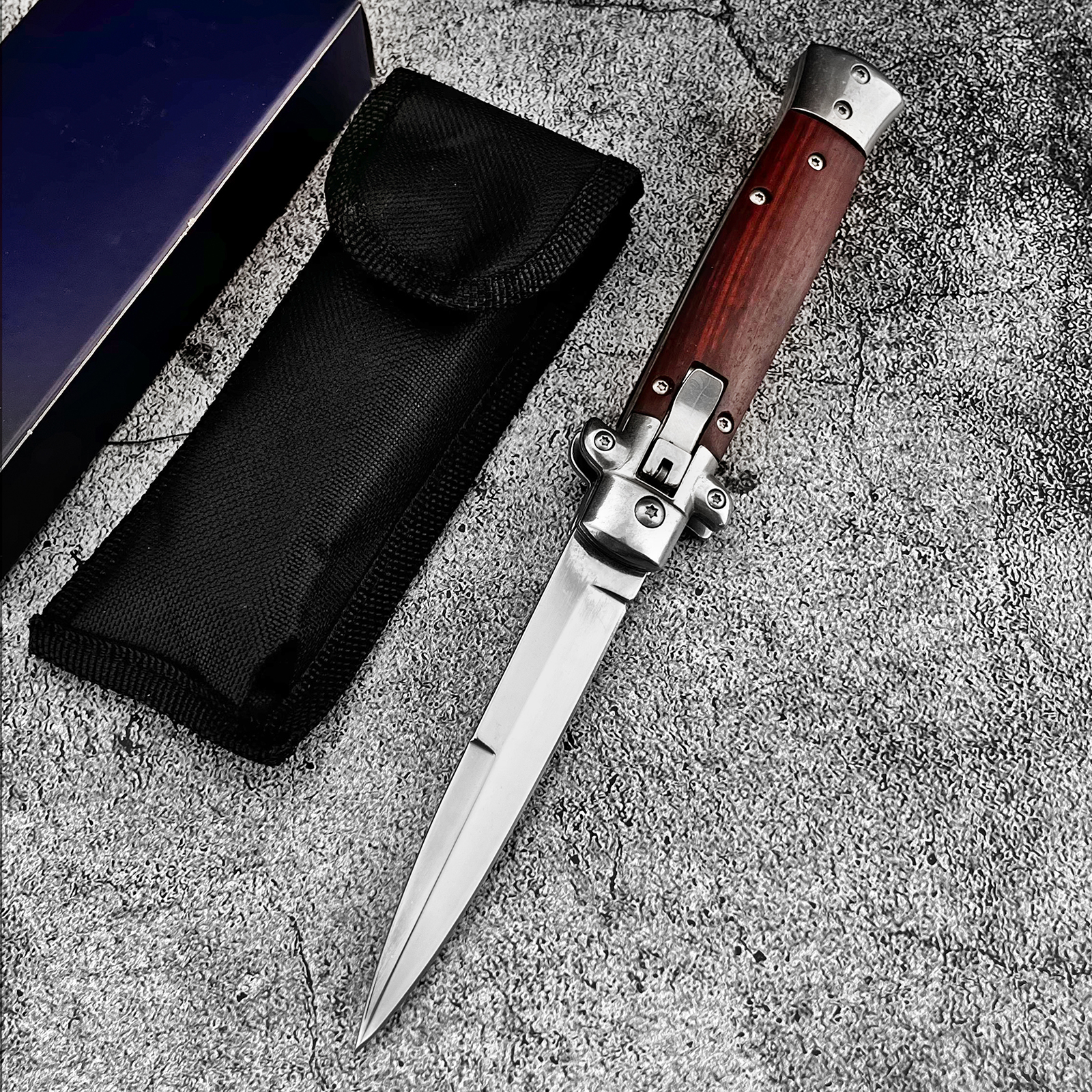 Everyday Lightweight Colored Wood Handle Utility Knife 440C Stainless Steel Blade Your Go-To Helper for Unboxing and Light Cutting Tasks at Home