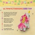 thumbnail image 4 of Bird Toy Unicorn Shape Pinata Fetch-It Pets Foraging Bird Chewing Toy - Medium to Large Sized Birds Decor African Grey Ringneck Conure Quaker Calque Pionus Cockatiel Senegal Parrot (9.5x7.5x2.5 Inch), 4 of 7