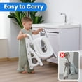 thumbnail image 5 of Primlect Potty Training Toilet Seat, 2 in 1 with Ladder, Adjustable Height ,for Ages 1-3, Gray, 5 of 11