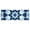 Blue White Tie, variant on Colorful Tie Dye Symmetric Pattern Kitchen Rug Mat,Kitchen Runner Rugs Non Skid Washable,Decorative Kitchen Floor Mats for Kitchen,Sink,Laundry,17"X47"