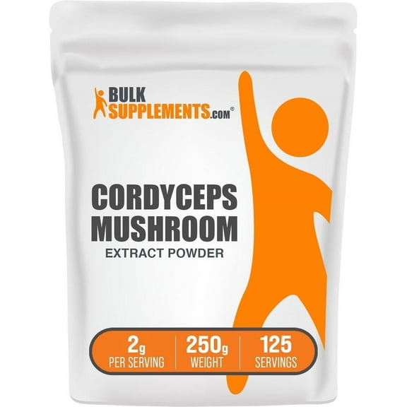 BulkSupplements Cordyceps Extract Powder - Cordyceps Mushroom Supplement - Herbal Supplement, 2g per Serving, 250g (8.8 oz)