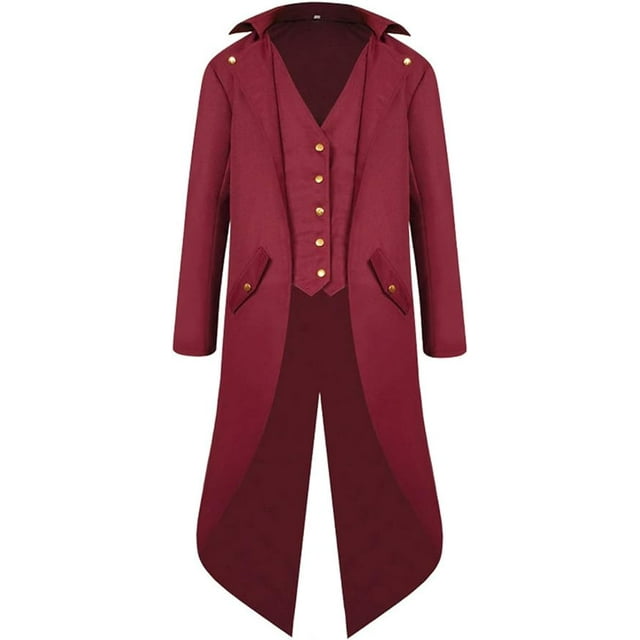 Chaqueta de frac medieval para niño, disfraz de Halloween, estilo gótico, steampunk, vintage, victoriano, uniforme.