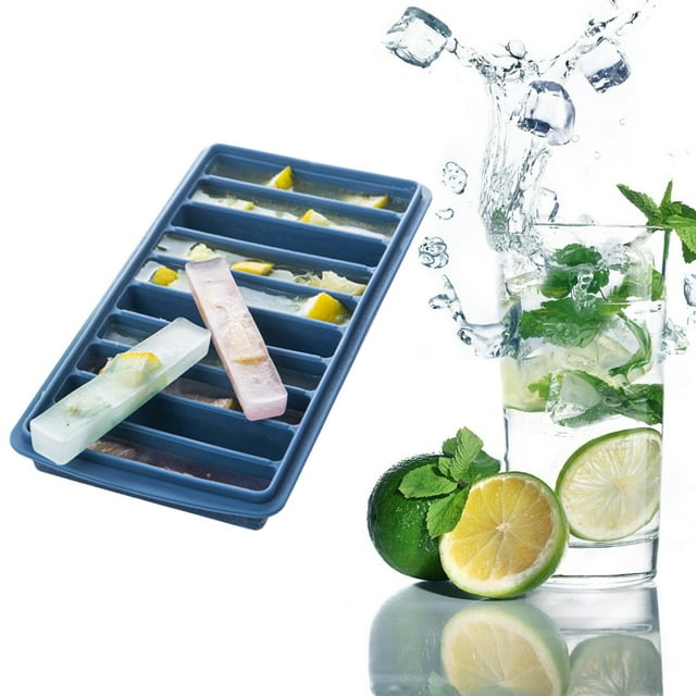 2 with Lid for Homemade Refreshing Drinks Kitchen Dining Bar - Silicone Tray for Clear Ice and Everyday Use