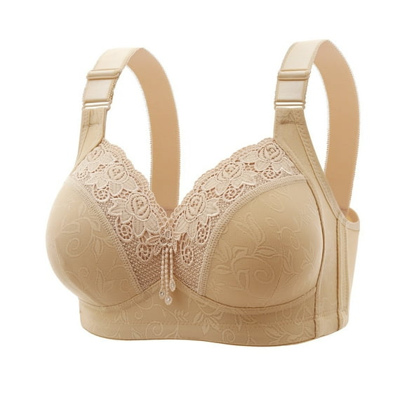 Bra Ladies Autumn Winter Adjustable Comfort Wire-Free Support Underwear for Large Bust Display Gentle Lift Everyday Wear