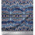 thumbnail image 1 of Soimoi Crepe Silk Fabric Mandala Kaleidoscope Print Fabric by The Yard 42 Inch Wide, 1 of 1