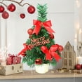thumbnail image 6 of Wooowa Christmas Mini Tabletop Tree Figurines, Festive Small Decor for Desks & Countertops, 6 of 8