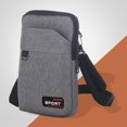thumbnail image 4 of Bolsa de mensajero de lona para hombre estilo vintage cierre de cremallera gran capacidad para exteriores, 4 of 6