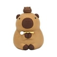 thumbnail image 4 of Estatua de capibara, decoración para salpicadero de coche, manualidades, adorno de escritorio, figura de animal Estilo A, 4 of 9