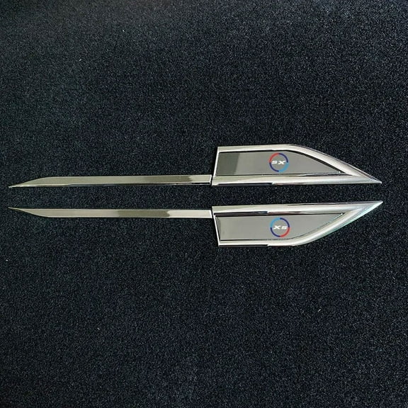 1 Pair Car Styling Side Wing Fender Metal Trim Emblem Car Body Waist Line Sticker Decals Accessories For BMW X5 E70 F15 E53 G05