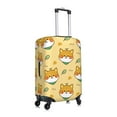 thumbnail image 3 of PAYOHTO Highly Elastic Spandex Suitcase Cover Luggage Cover Medium Fits 22 to 24 Inch Shiba Inu Dog Have Leaf on Head, 3 of 8